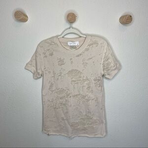 IRO jeans cream burn out distressed shirt